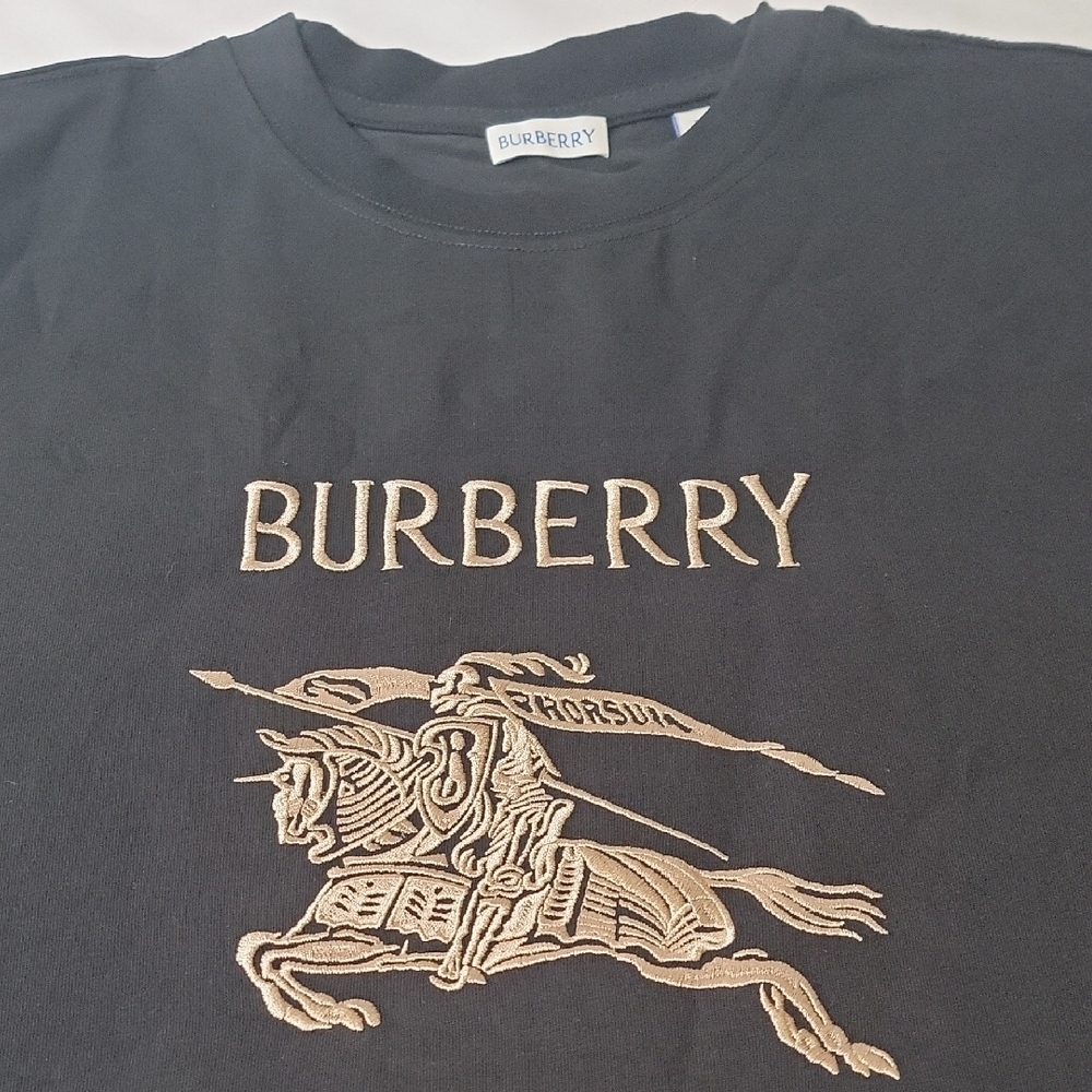 Burberry Black Tee with Beige Knight Graphic - Picture 2 of 3
